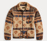 Front View of RRL Wool-Blend Pile Fleece Jacket