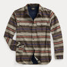 Front View of RRL Striped Double Cloth Workshirt